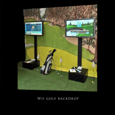 Wii Golf with Golf Course Backdrop